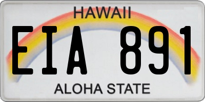 HI license plate EIA891