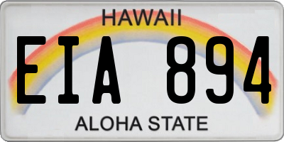 HI license plate EIA894