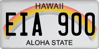 HI license plate EIA900