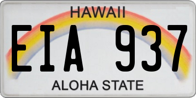 HI license plate EIA937