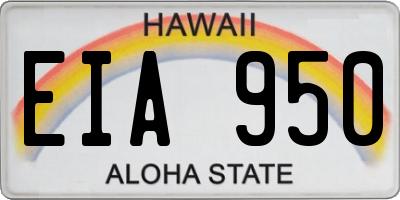 HI license plate EIA950