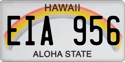 HI license plate EIA956