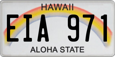 HI license plate EIA971