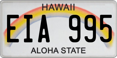 HI license plate EIA995