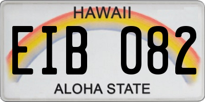 HI license plate EIB082