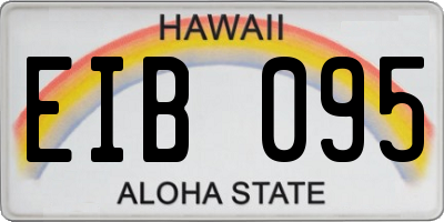 HI license plate EIB095