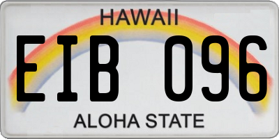 HI license plate EIB096