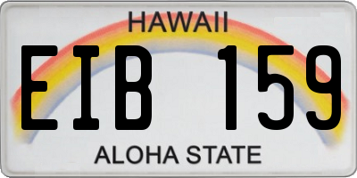HI license plate EIB159