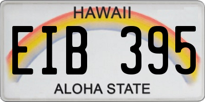 HI license plate EIB395