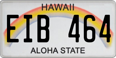 HI license plate EIB464