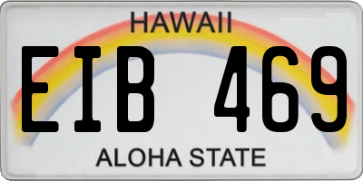 HI license plate EIB469