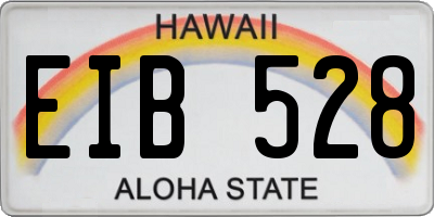 HI license plate EIB528