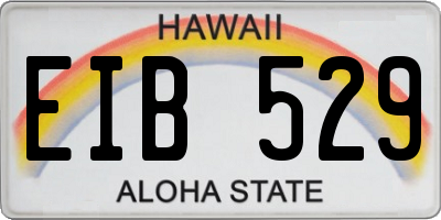 HI license plate EIB529