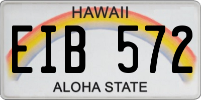 HI license plate EIB572