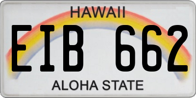 HI license plate EIB662