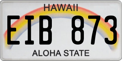 HI license plate EIB873