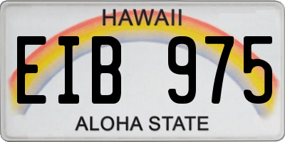 HI license plate EIB975