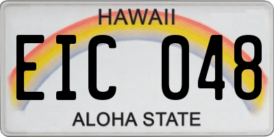 HI license plate EIC048
