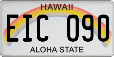 HI license plate EIC090