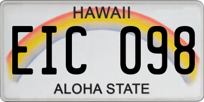 HI license plate EIC098
