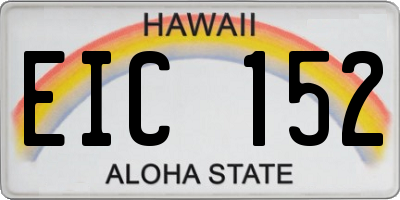 HI license plate EIC152