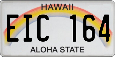 HI license plate EIC164