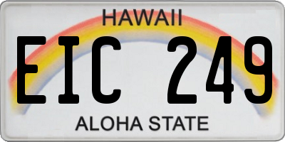 HI license plate EIC249