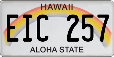 HI license plate EIC257