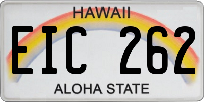 HI license plate EIC262