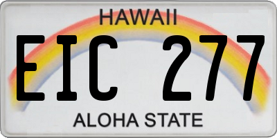 HI license plate EIC277