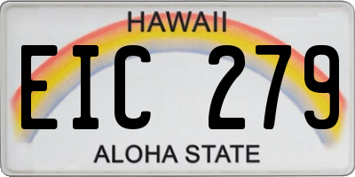 HI license plate EIC279
