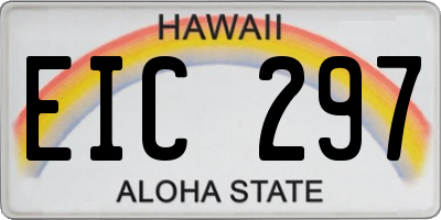 HI license plate EIC297