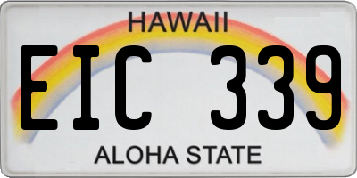 HI license plate EIC339
