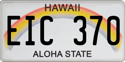 HI license plate EIC370