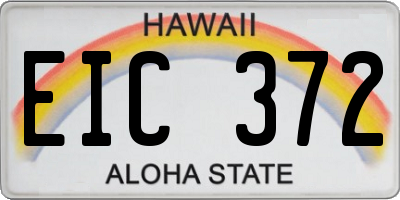 HI license plate EIC372