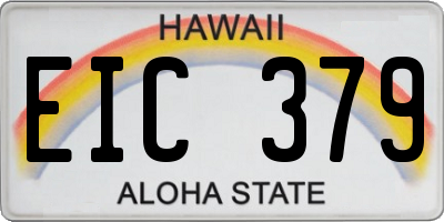 HI license plate EIC379