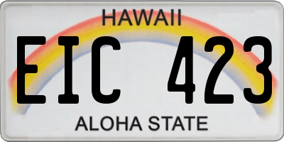 HI license plate EIC423