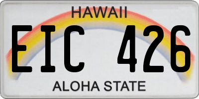 HI license plate EIC426