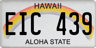 HI license plate EIC439