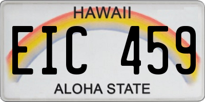 HI license plate EIC459