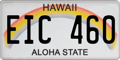 HI license plate EIC460