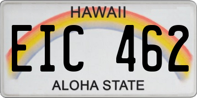 HI license plate EIC462