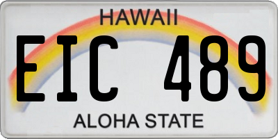 HI license plate EIC489