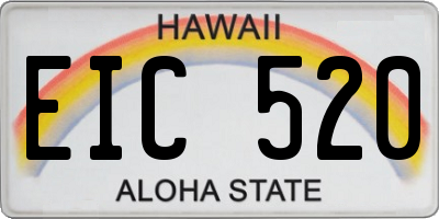 HI license plate EIC520
