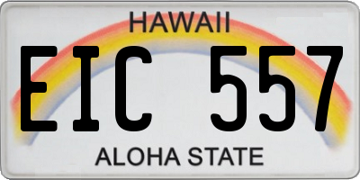 HI license plate EIC557