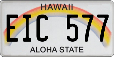 HI license plate EIC577