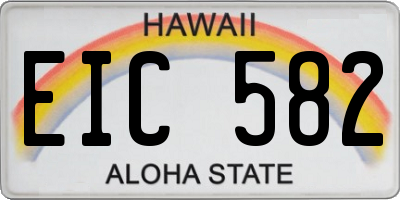 HI license plate EIC582