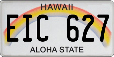HI license plate EIC627