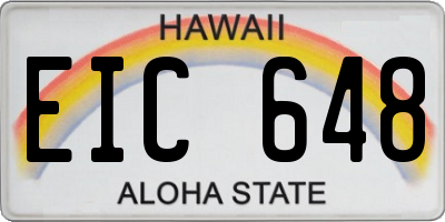 HI license plate EIC648