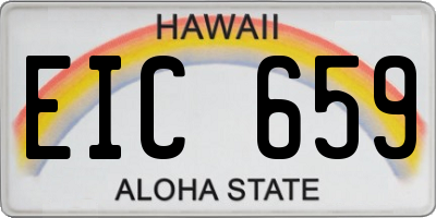 HI license plate EIC659